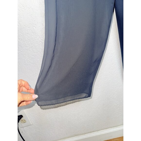 VICTORIA'S SECRET Swim Cover Lace Pants SHEER Black Medium Lingerie Wide Leg R2 - Picture 5 of 11